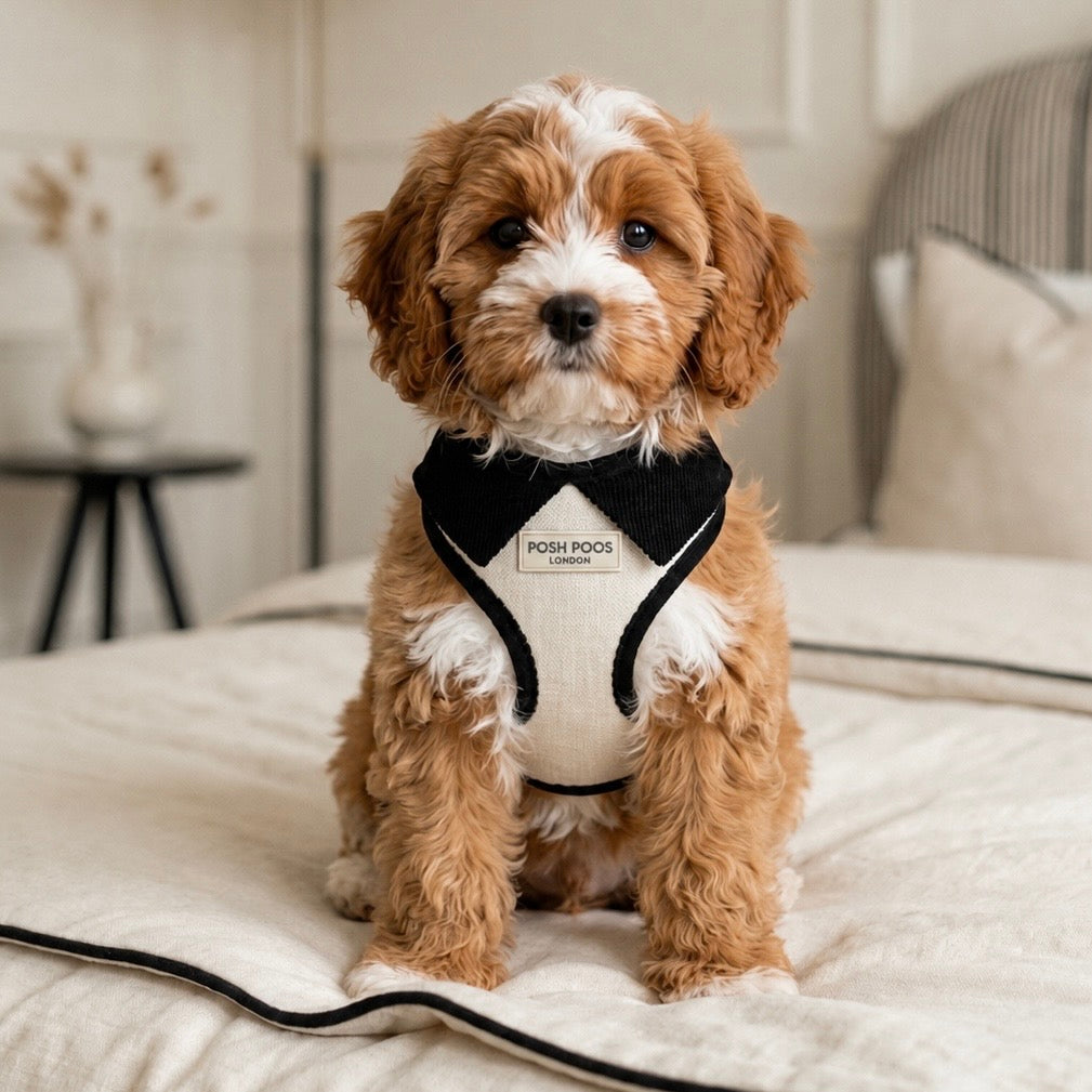 Belgravia Monochrome Puppy Harness – Ivory