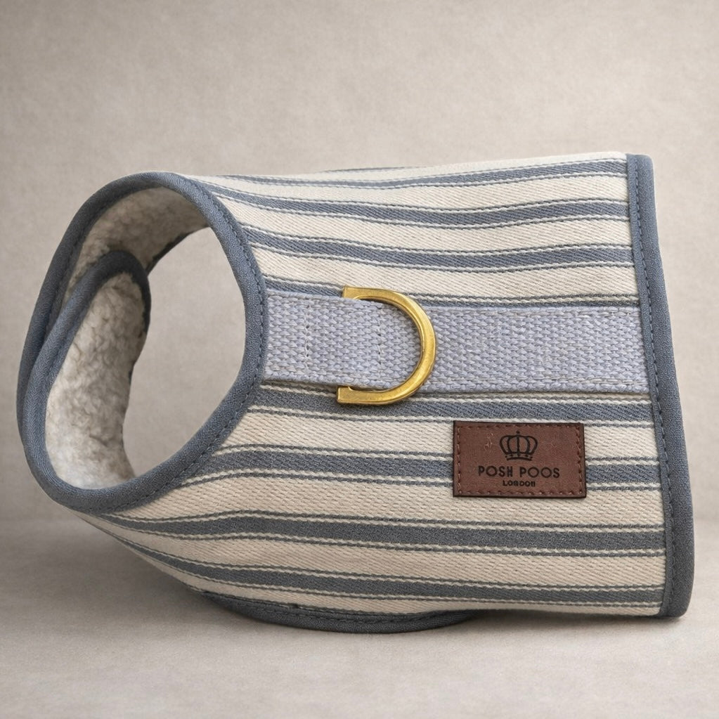 Heritage Stripe Sherpa Coat Harness -Grey