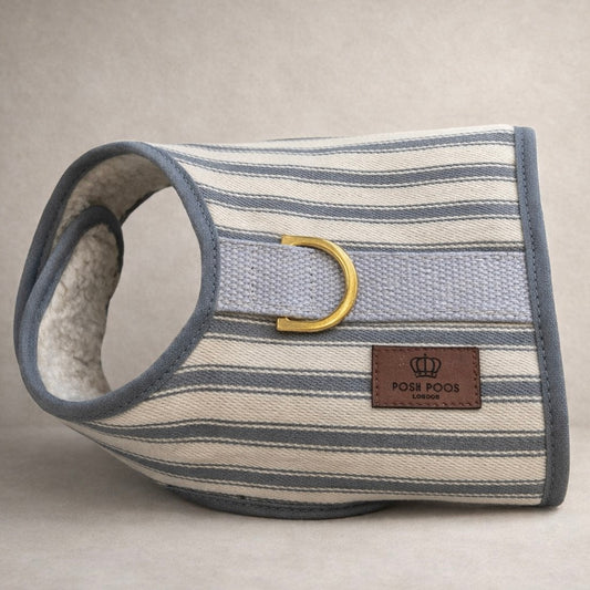 Heritage Stripe Sherpa Coat Harness -Grey