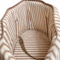 Load image into Gallery viewer, Close-up of a striped dog bag with a visible brand tag on a white background
