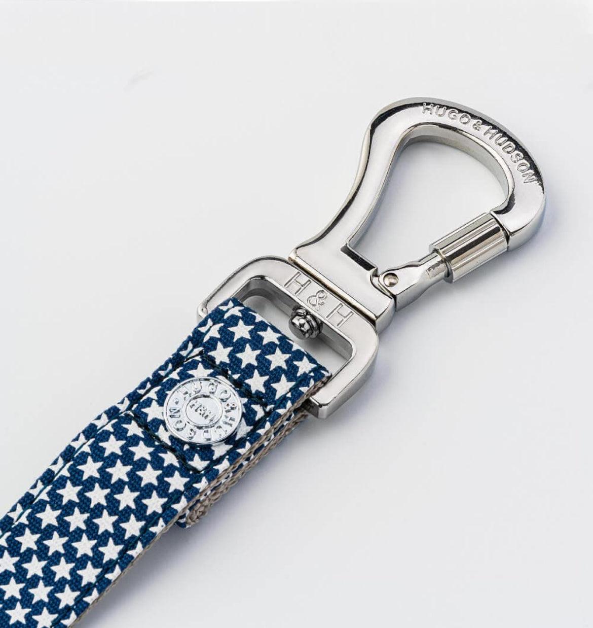 XS Puppy Harness, Lead, Collar Set - Navy Stars - Posh Poos