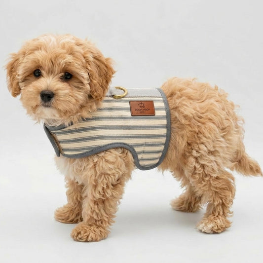 Heritage Stripe Sherpa Coat Harness -Grey