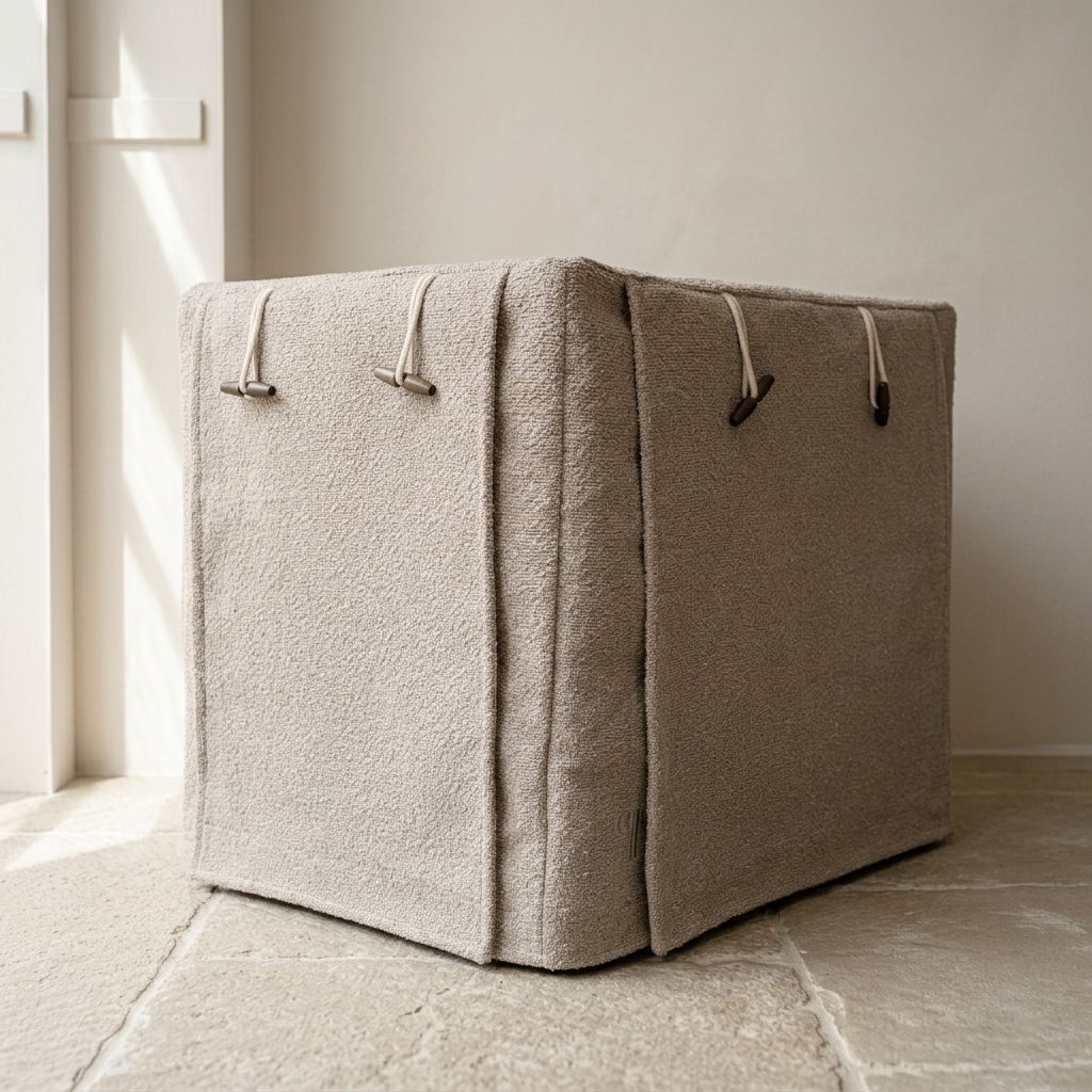 Complete Puppy 4 Piece Crate Set - Luxury Boucle - Stone (Save up to £46)