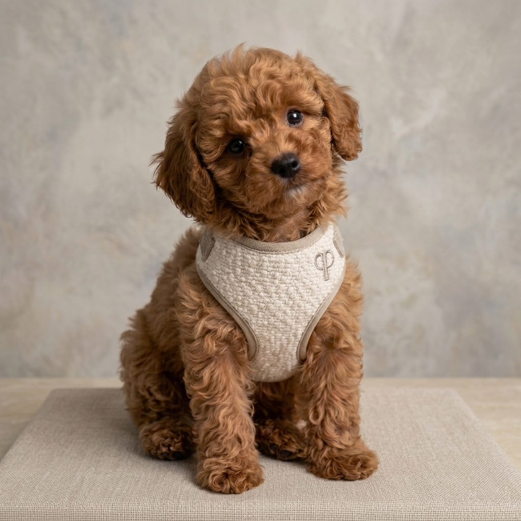 Boucle Puppy Harness - Cream
