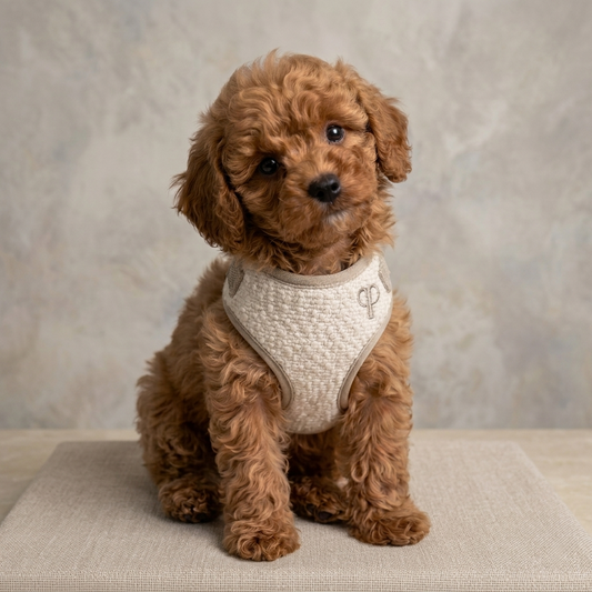 Boucle Puppy Harness - Cream