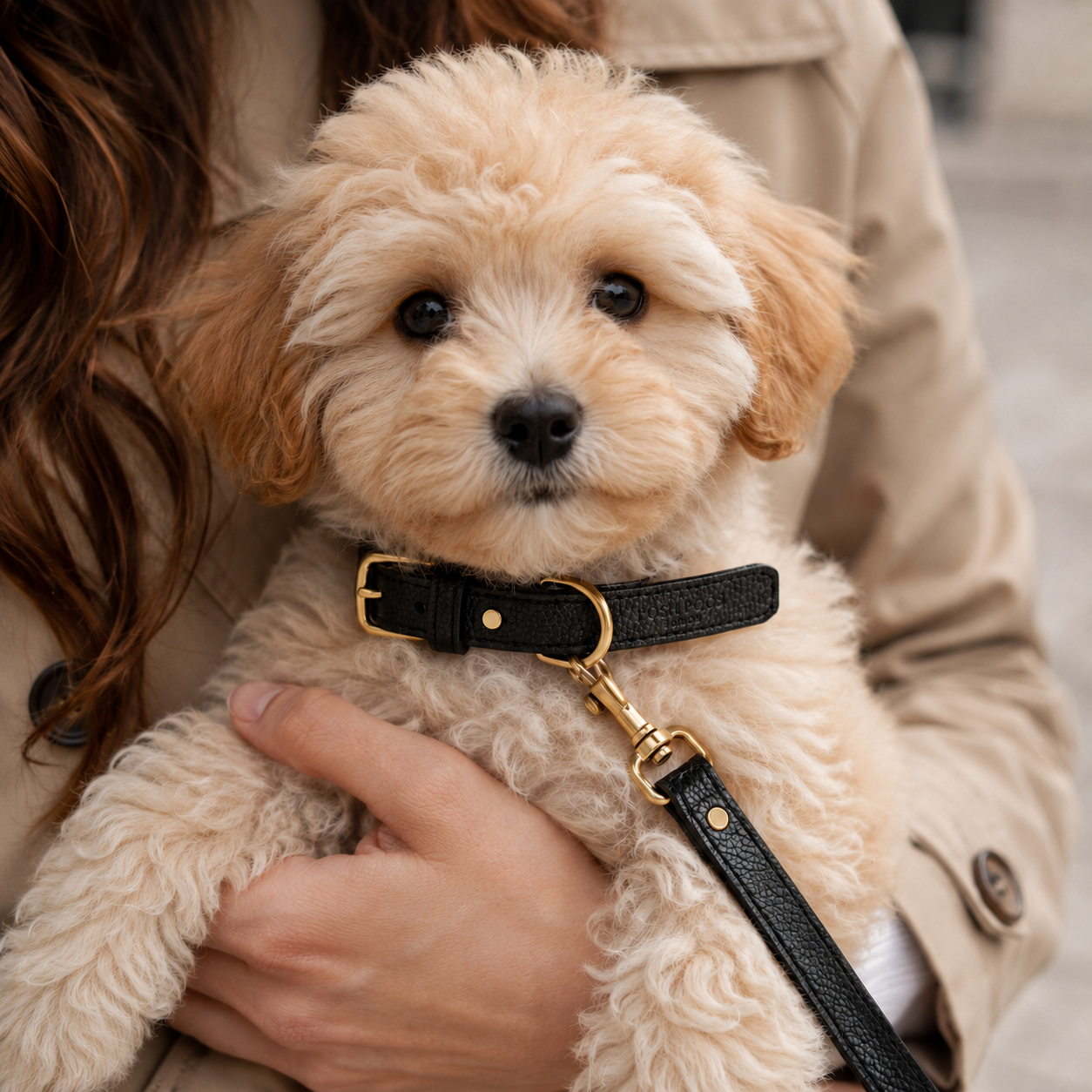 Belgravia Black Vegan Leather Puppy Collar
