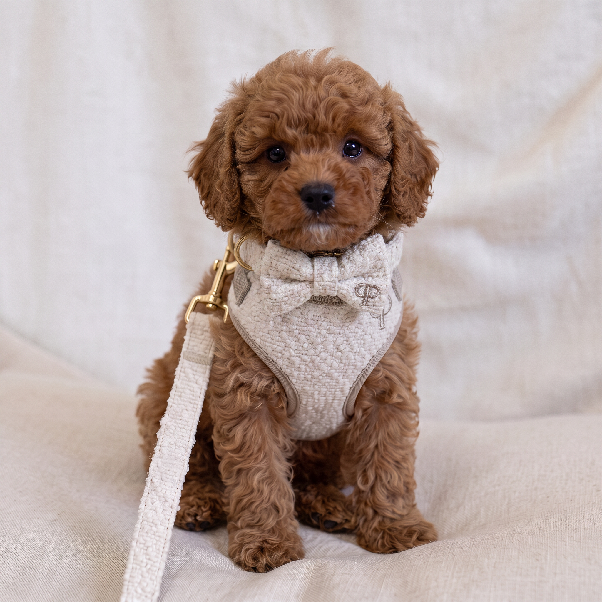 Boucle First Walk Set - Harness, Collar, Lead and Bow Tie