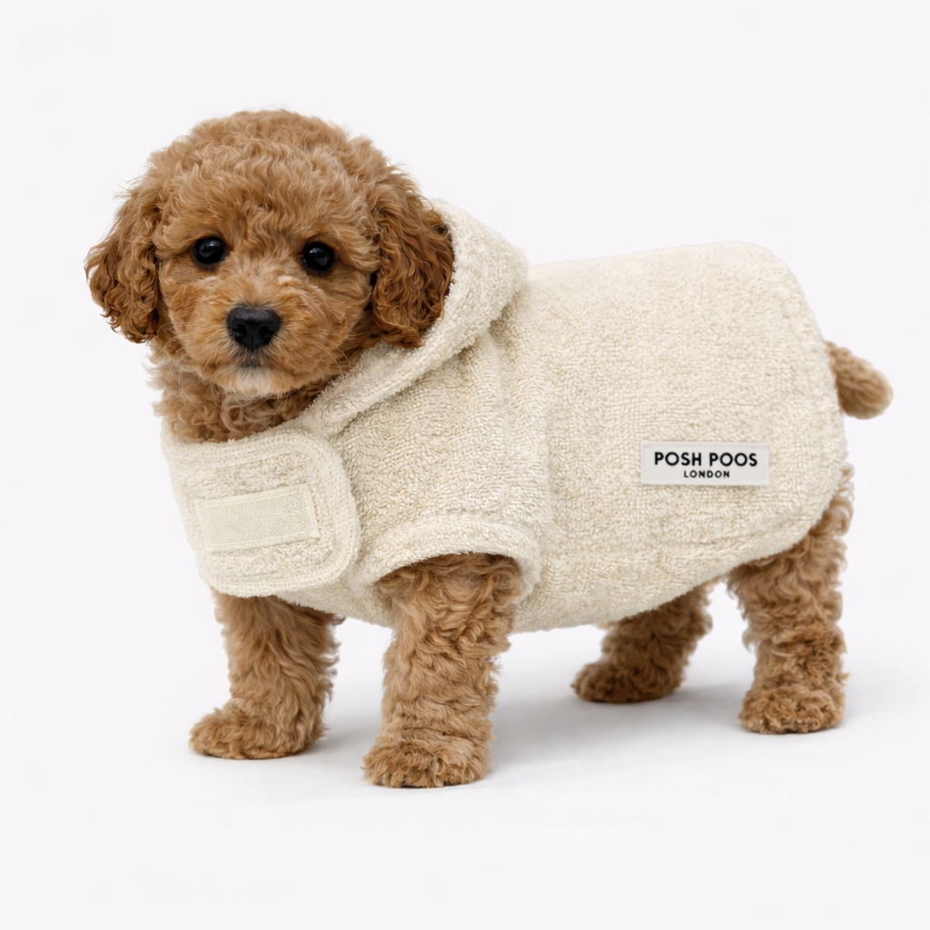 Posh Poos Towelling Drying Coat For Puppies & Toy Adult Dogs