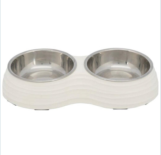 Bowl Set, melamine/stainless steel - Posh Poos