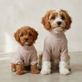 Load image into Gallery viewer, The Monogram Puppy T-Shirt — Soft Taupe
