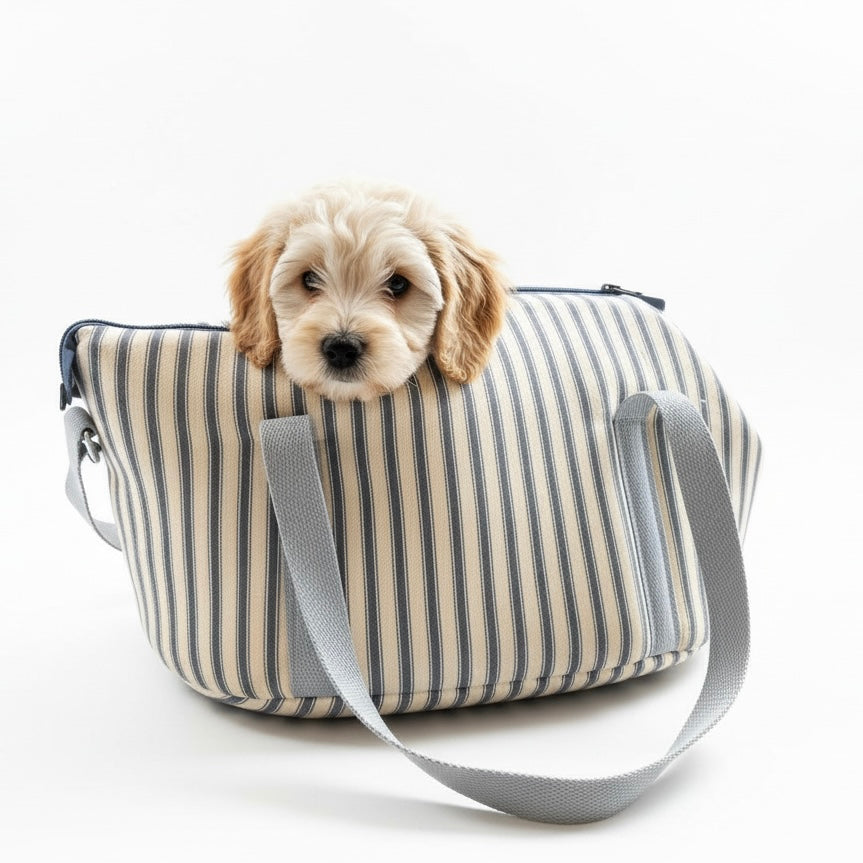 Posh Poos Tiny Dog/Puppy Carrier Bag -Grey