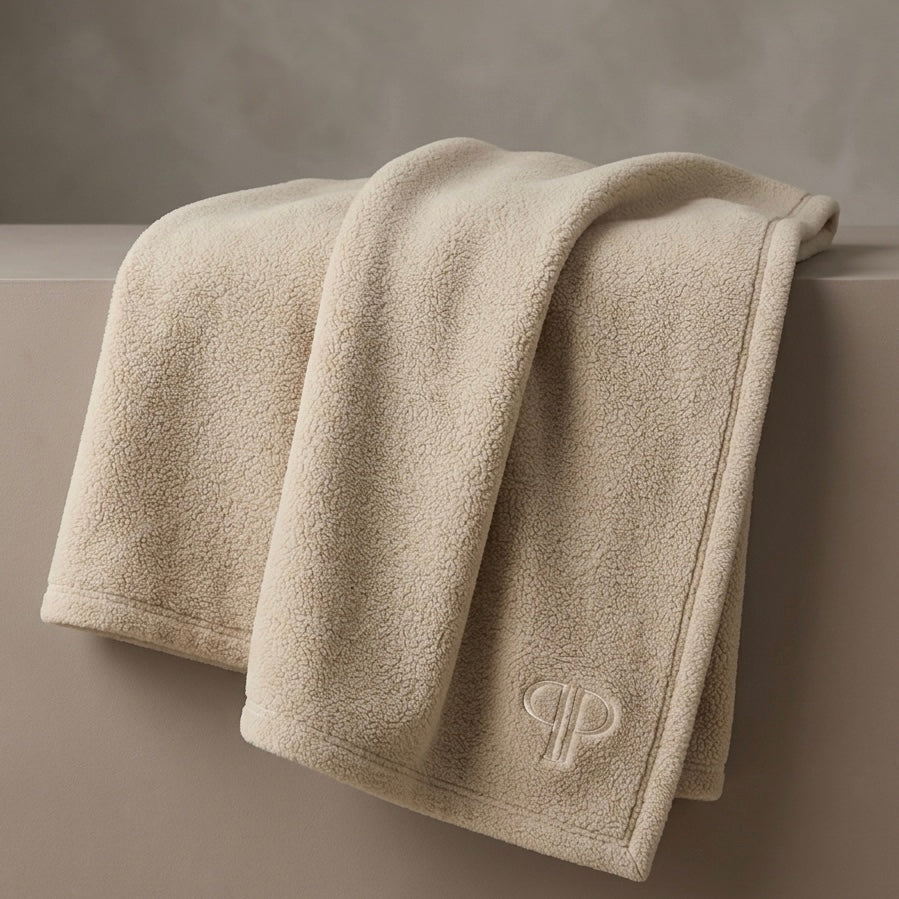 Teddy Fleece Dog Blanket – Oatmeal | Posh Poos London