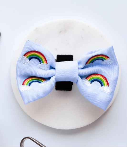 LUXE OVER THE RAINBOW Dog and Puppy  BOW TIE - Posh Poos