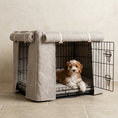 Load image into Gallery viewer, Boucle Luxury Dog Crate Cover - Stone
