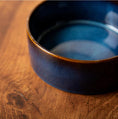 Load image into Gallery viewer, Scruffs Reactive Glaze Dog Bowl Set Navy Blue - Posh Poos
