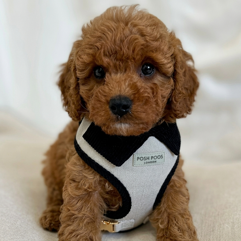 Belgravia Monochrome Puppy Harness – Ivory