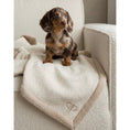 Load image into Gallery viewer, Boucle & Sherpa Backed Dog Blanket - Cream
