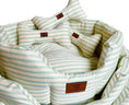 Load image into Gallery viewer, Posh Poos Heritage Stripe Dog Bed - Green
