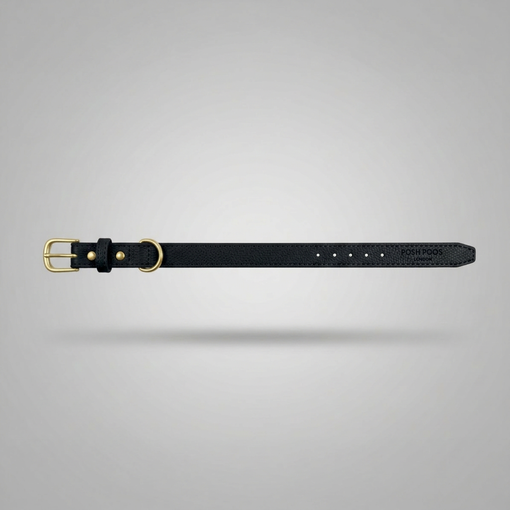 Belgravia Black Vegan Leather Puppy Collar