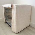Load image into Gallery viewer, Luxury Boucle Dog Crate Cover - Cream
