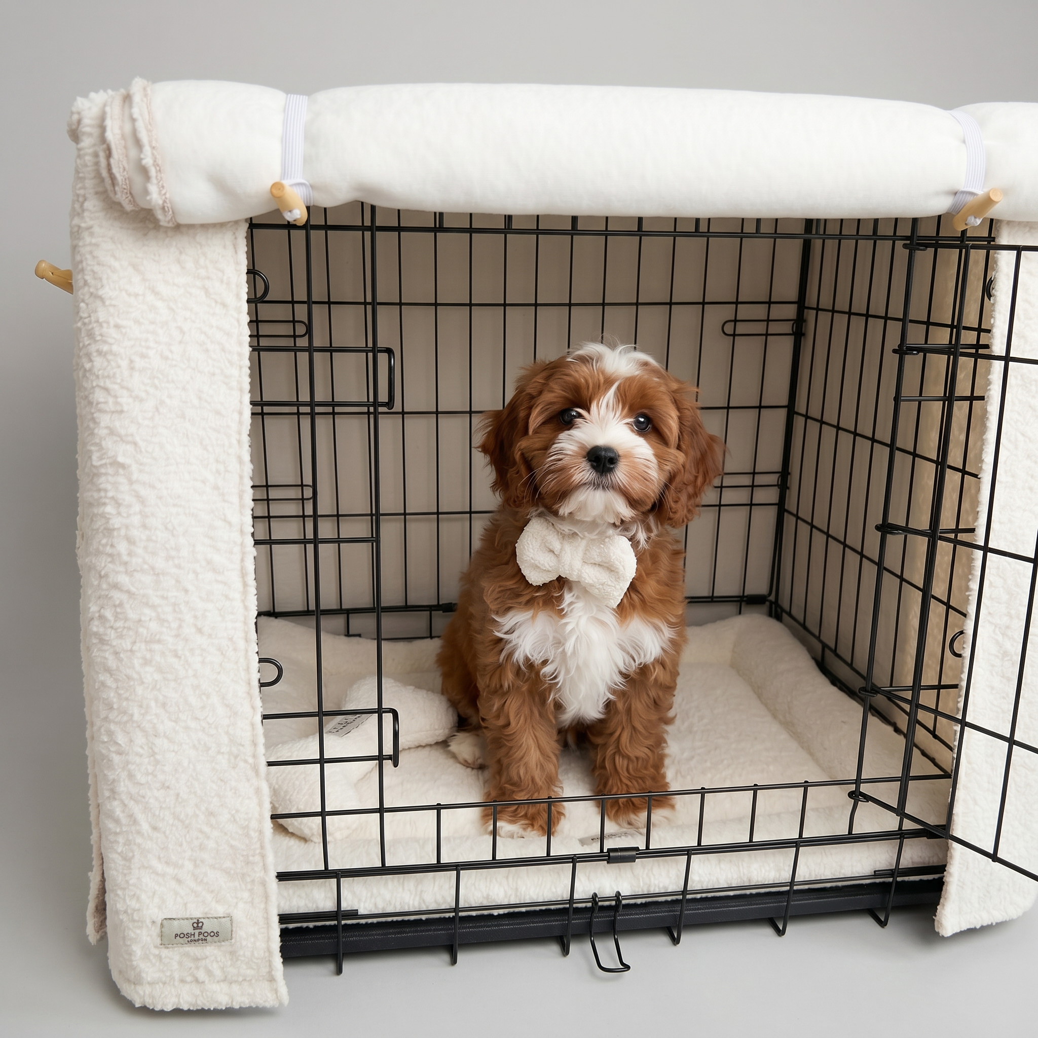 Complete Puppy Crate Set - Luxury Boucle