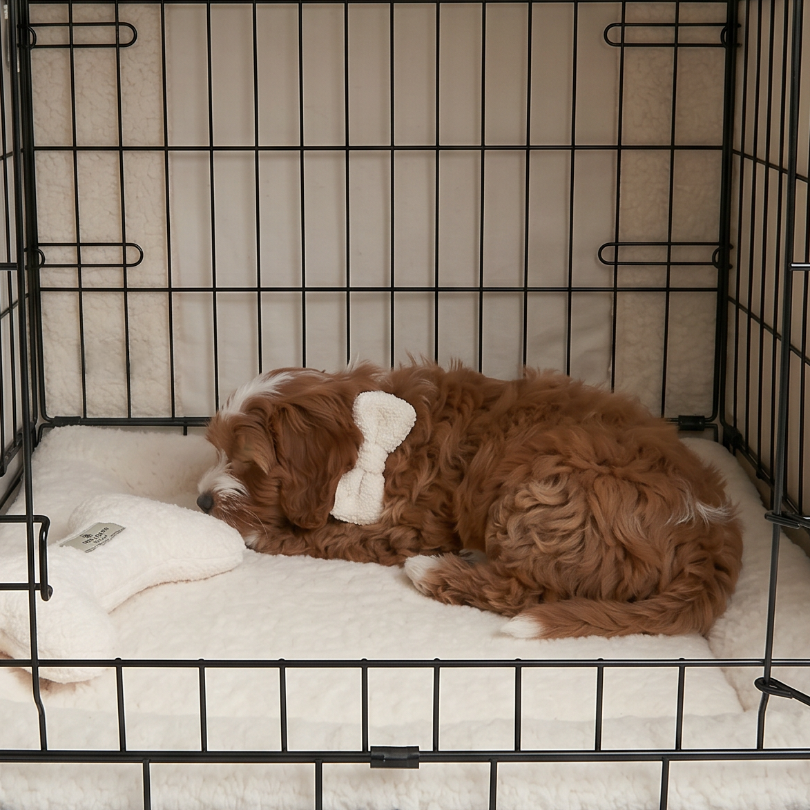 Complete Puppy Crate Set - Luxury Boucle