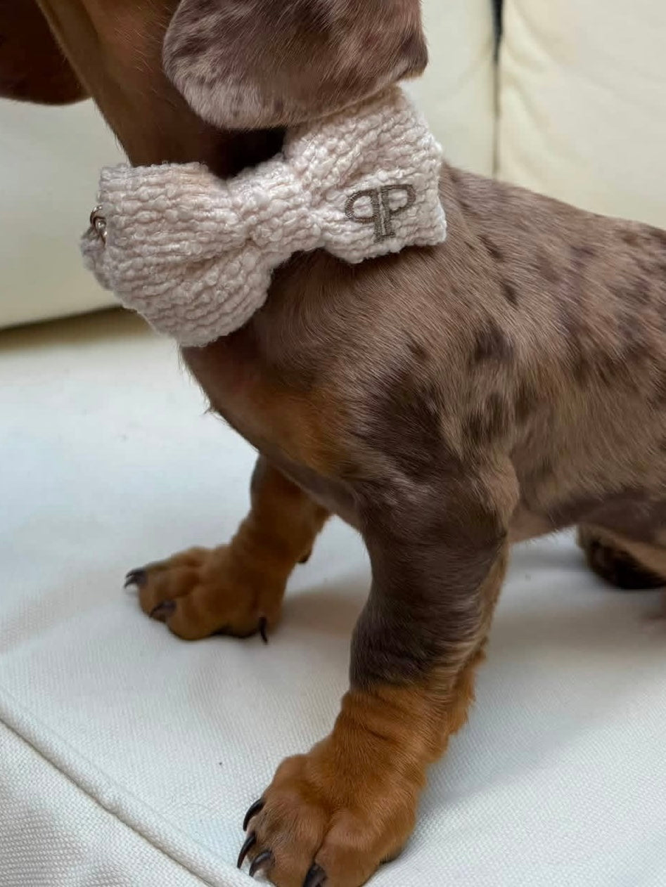 Boucle Bow Tie - Cream