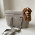 Load image into Gallery viewer, Posh Poos Dog/Puppy Carrier Bag – Boucle - Stone
