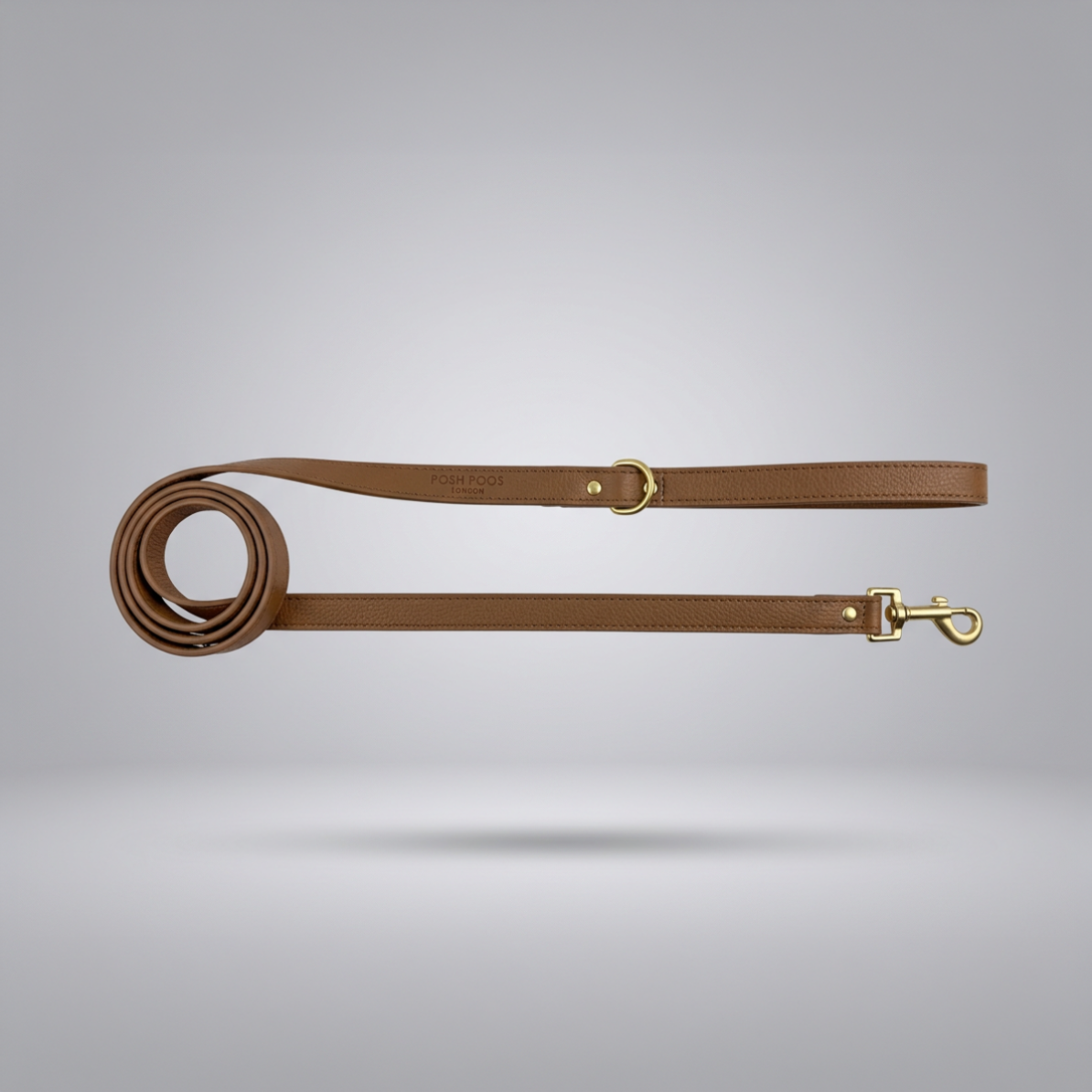 Posh Poos Heritage Chestnut Vegan Leather Dog Lead