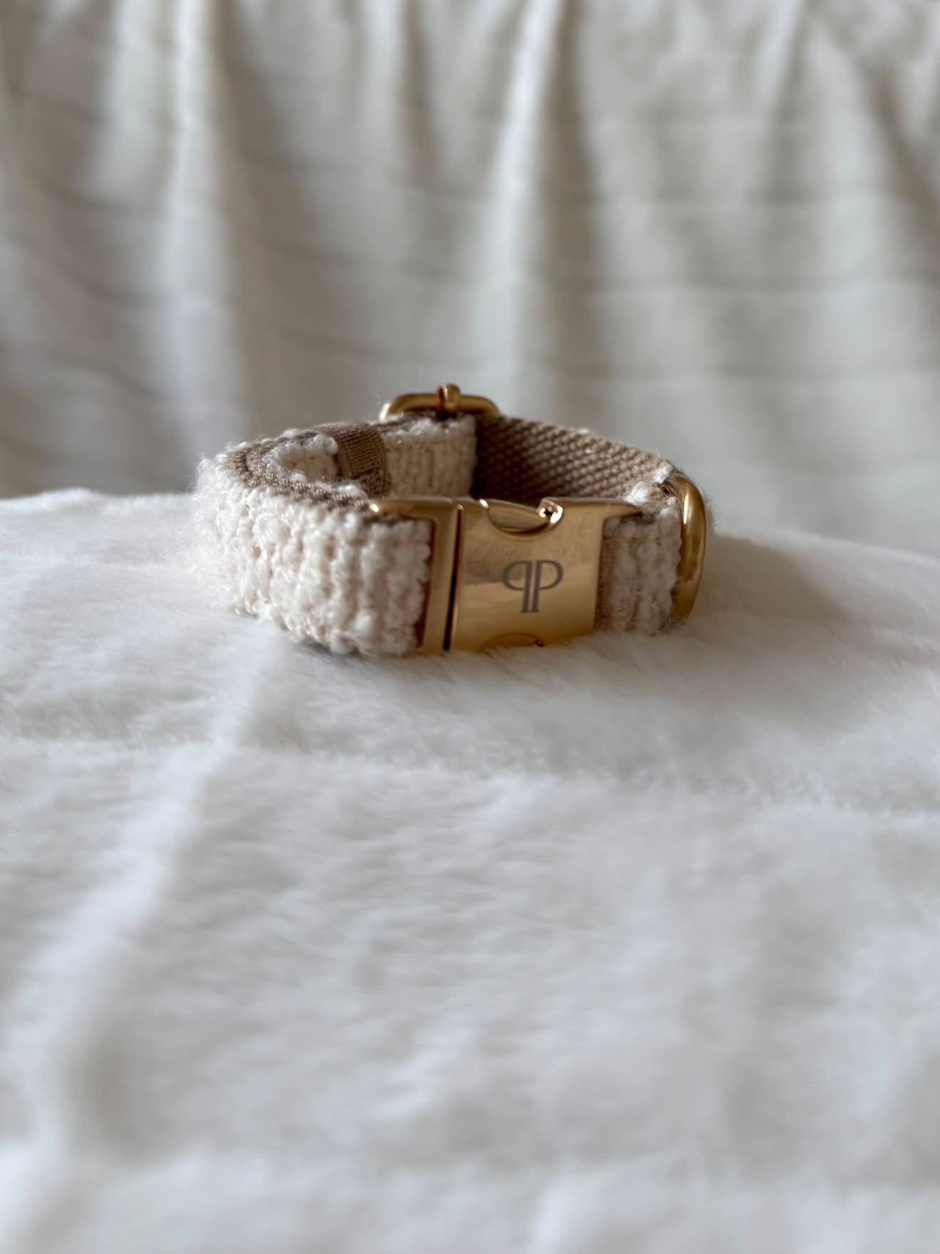 Boucle Puppy Collar - Cream
