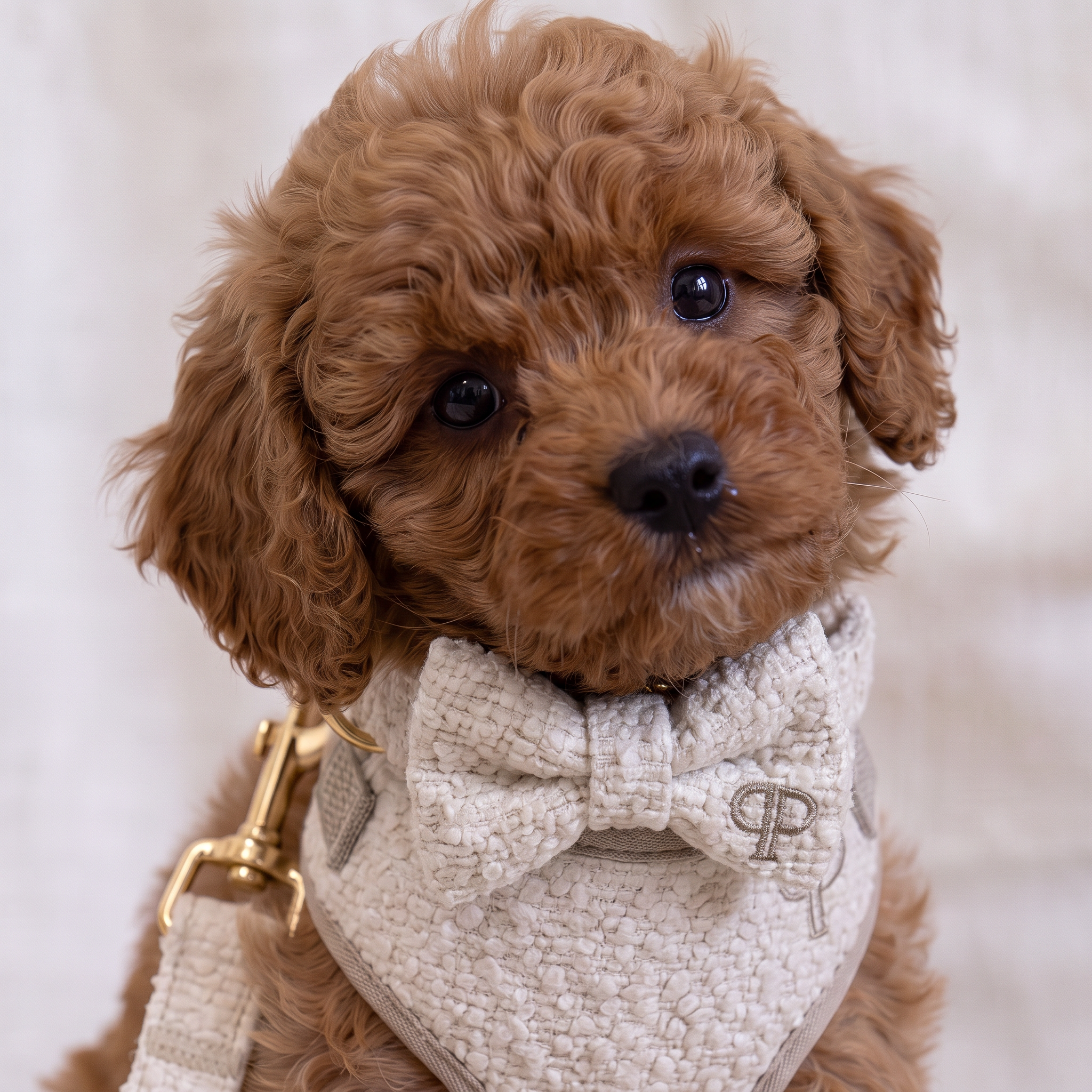 Boucle Bow Tie - Cream