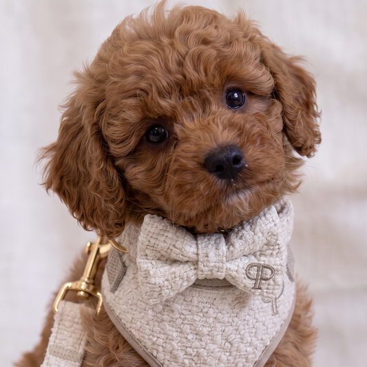 Boucle Bow Tie - Cream