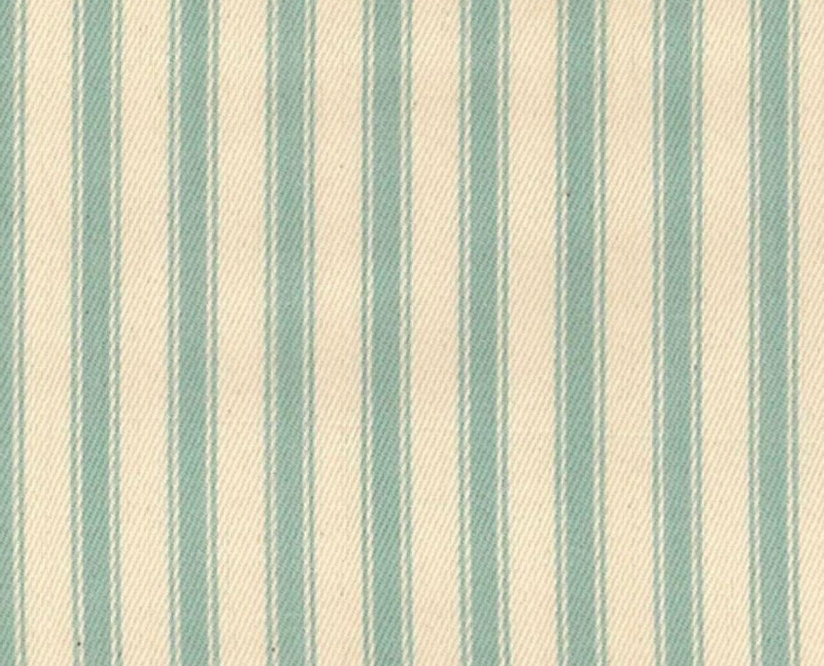 Luxury Heritage Stripe Dog Crate Cover -Duck Egg