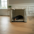 Load image into Gallery viewer, Luxury Heritage Stripe Dog Crate Cover -Grey
