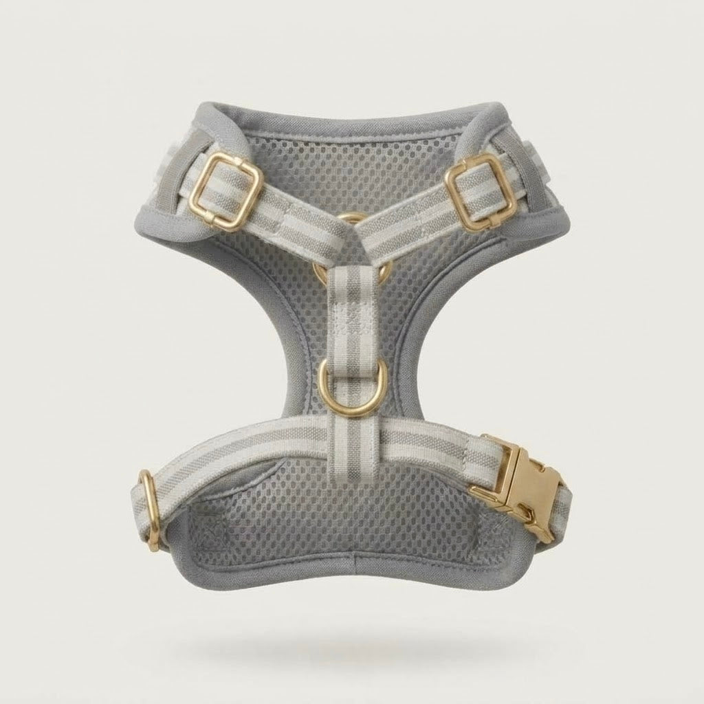 Heritage Stripe Puppy Harness -Grey