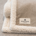 Load image into Gallery viewer, Dog Blanket – Oatmeal Linen Weave with Sherpa | 70 × 100cm
