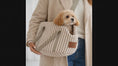 Load and play video in Gallery viewer, Heritage Stripe Luxury Dog Carrier Bag - Taupe
