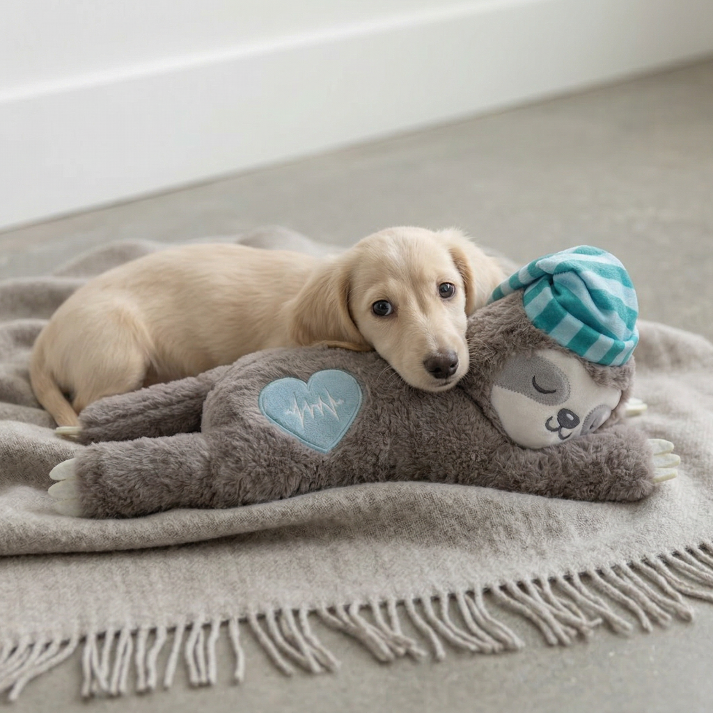Calming Puppy Comfort Toy with Simulated Heartbeat – 34cm