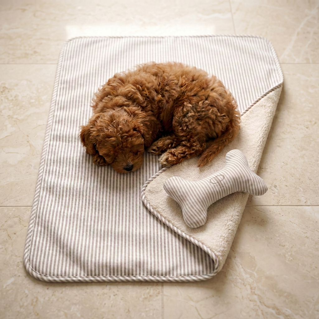 Heritage Stripe Sherpa Backed Blanket - Taupe