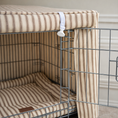 Load image into Gallery viewer, striped luxury dog crate cover from posh poos brand
