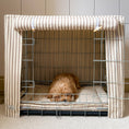 Load image into Gallery viewer, Classic Heritage Stripe Dog Crate Cover - Taupe
