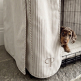 Load image into Gallery viewer, Classic Heritage Stripe Dog Crate Cover - Taupe
